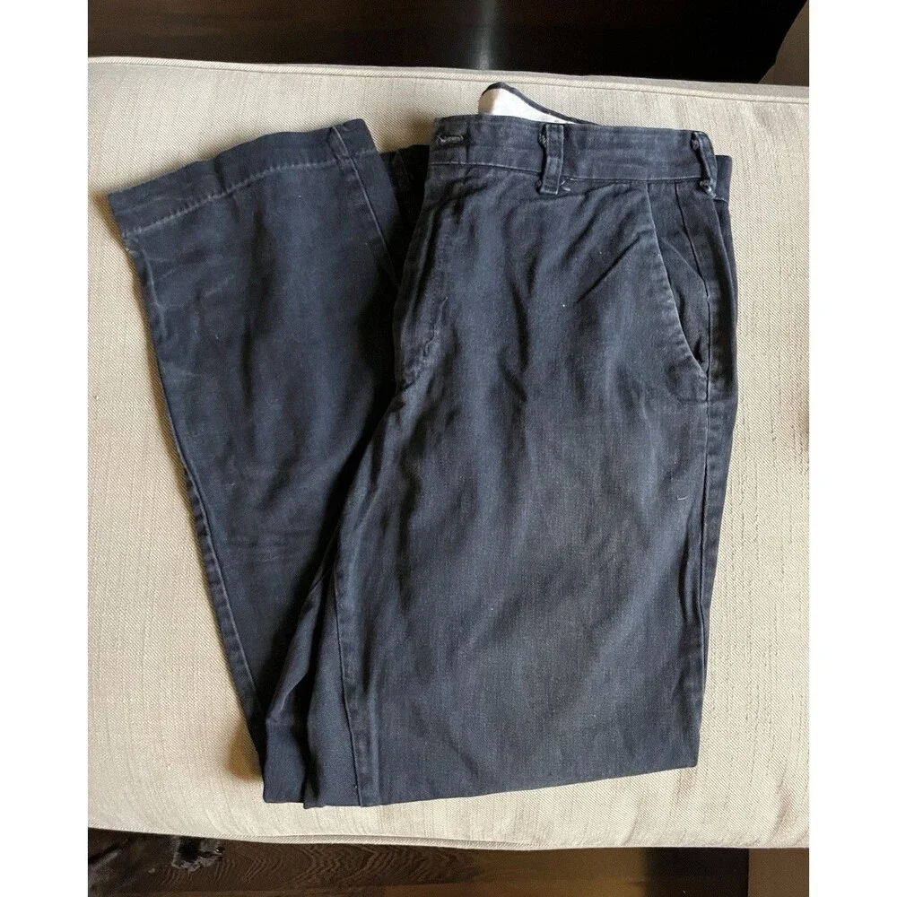 Bulwark Men’s Work Pants Blue Cotton Twill Construction Size 34 MPN SECBNV